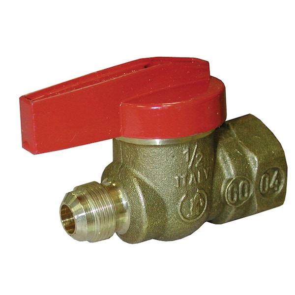 Jones Stephens 9/16in.-24 x 1/2in. FIP Brass Gas Heater Ball Valve B69050 - main